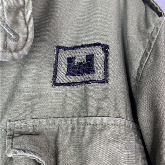 Vintage Green Military Field Jacket I Love My Country But Fear My Government - Picture 7 of 14